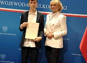 Paweł Heimann odbiera stypendium Prezesa Rady Ministrów